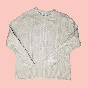 Cream cable knit sweater